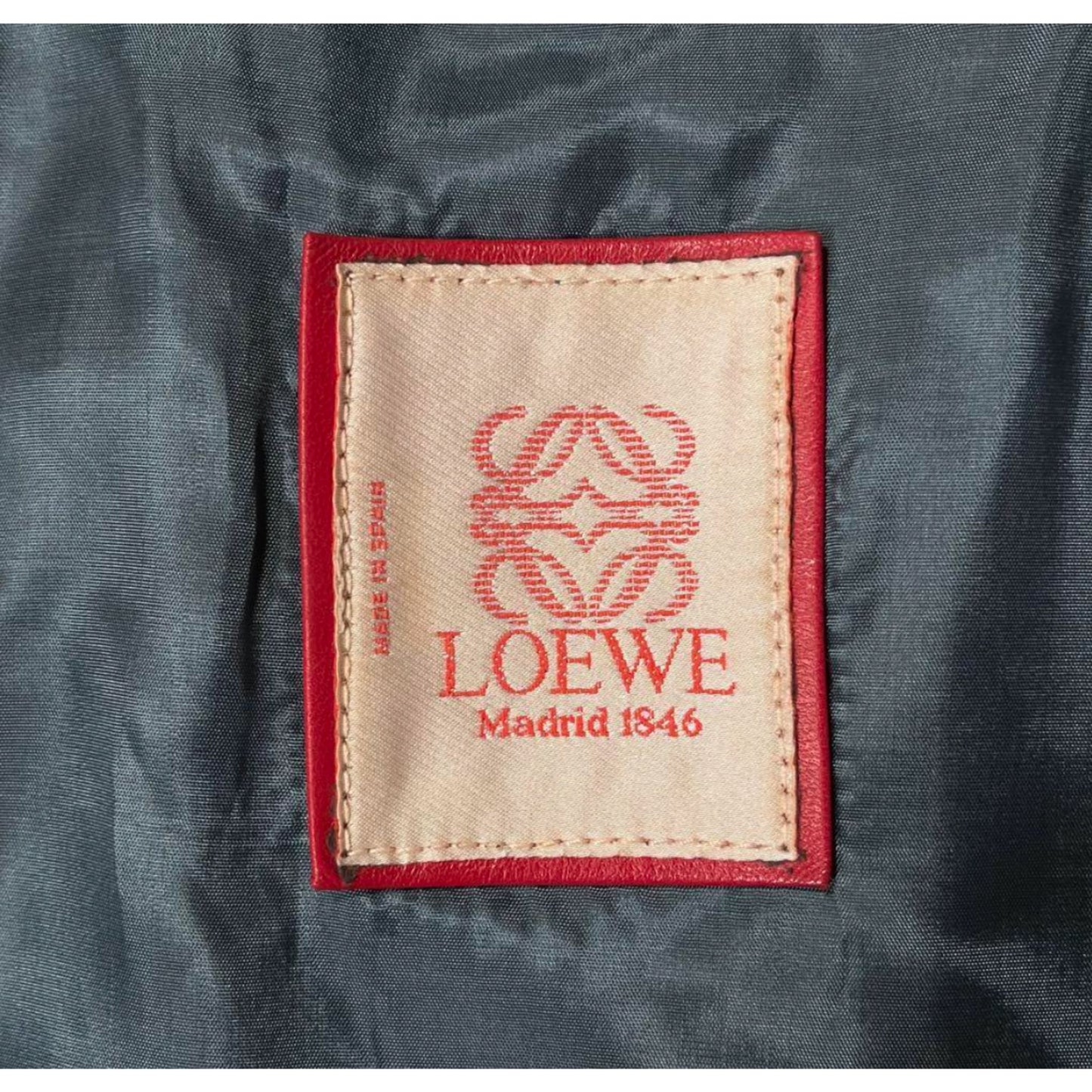 Loewe Suede Fringe Hem w Pattern Detail Mandarin Collar Jacket