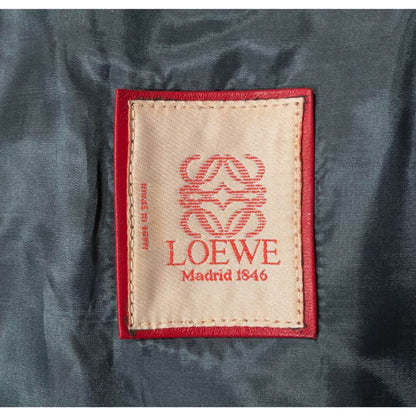 Loewe Suede Fringe Hem w Pattern Detail Mandarin Collar Jacket
