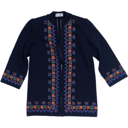 Yves Saint Laurent Moroccan Style Knit Zip Cardigan
