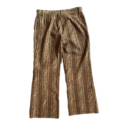 Fendi Zucca Velvet Print Flare Pants