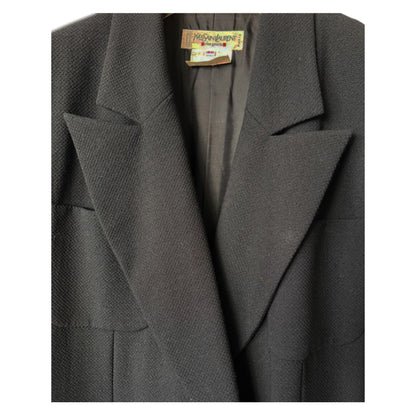 Yves Saint Laurent Point Lapel Collar Double Breasted Blazer