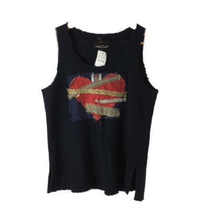 Tricot Comme Des Garcons Wool Embroidered Patch Heart