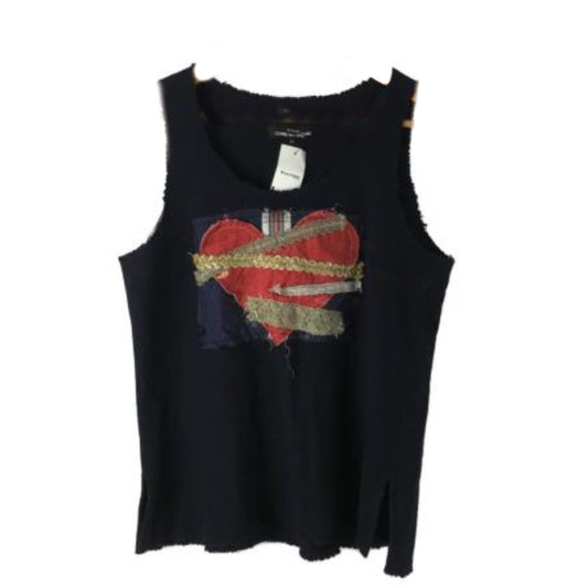 Tricot Comme Des Garcons Wool Embroidered Patch Heart