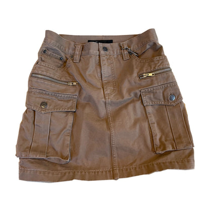Marc Jacobs Zip Cargo A Line Mini Denim Utility Skirt