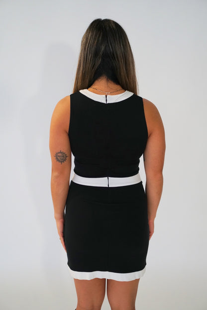 Courreges Contrast Block Sless Logo Dress