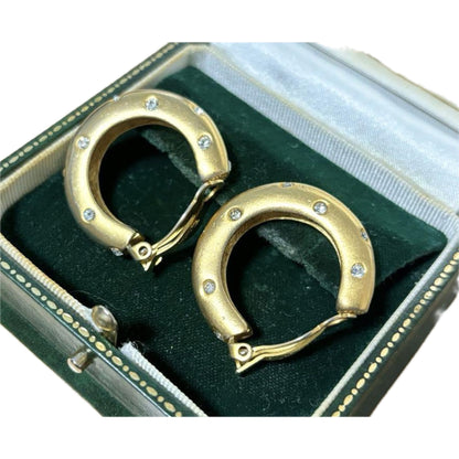 Givenchy Gold Plated Clip On Hoop Earrings