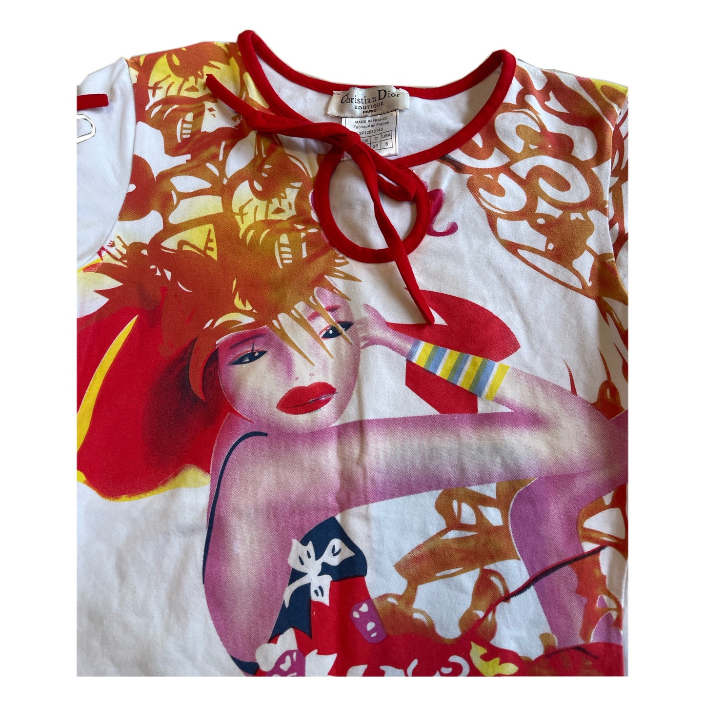 Christian Dior Spring 2005 Graphic Tie Tee