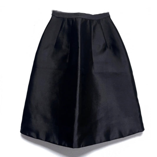 Prada Silk Flare Midi Bubble Skirt