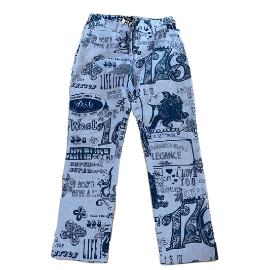 Dolce & Gabbana 70s Print Groovy Cotton Pants