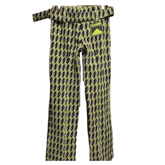 Prada Ski Knit Tile Print Belt Flare Pants