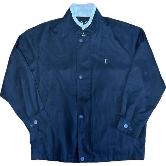 Yves Saint Laurent Homme Anorak Logo Navy Jacket