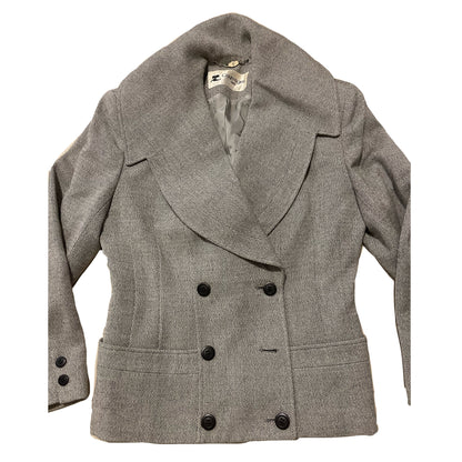Courreges Sailor Collar Tweed Skort Suit