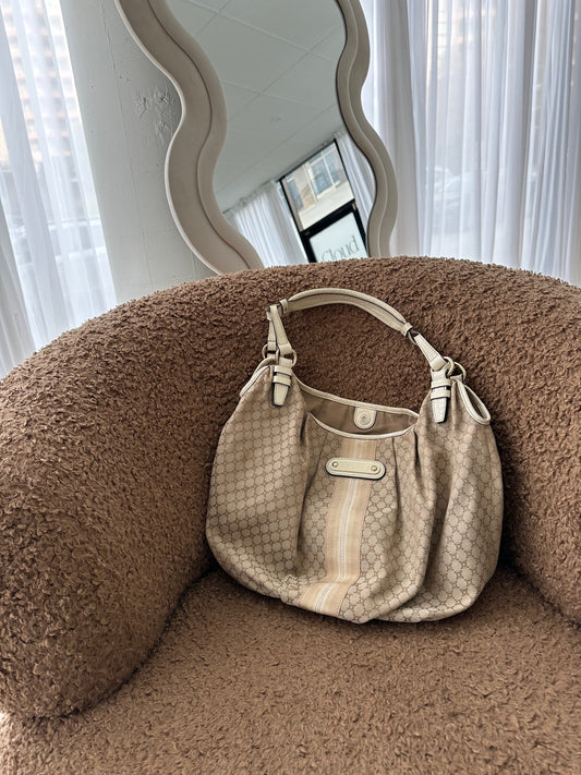 Celine Macadam Monogram Hobo Shoulder Bag