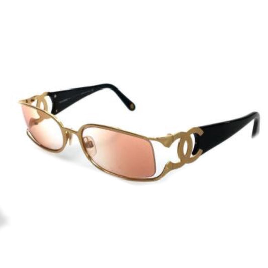 Chanel Gold Trim Logo Sunglasses