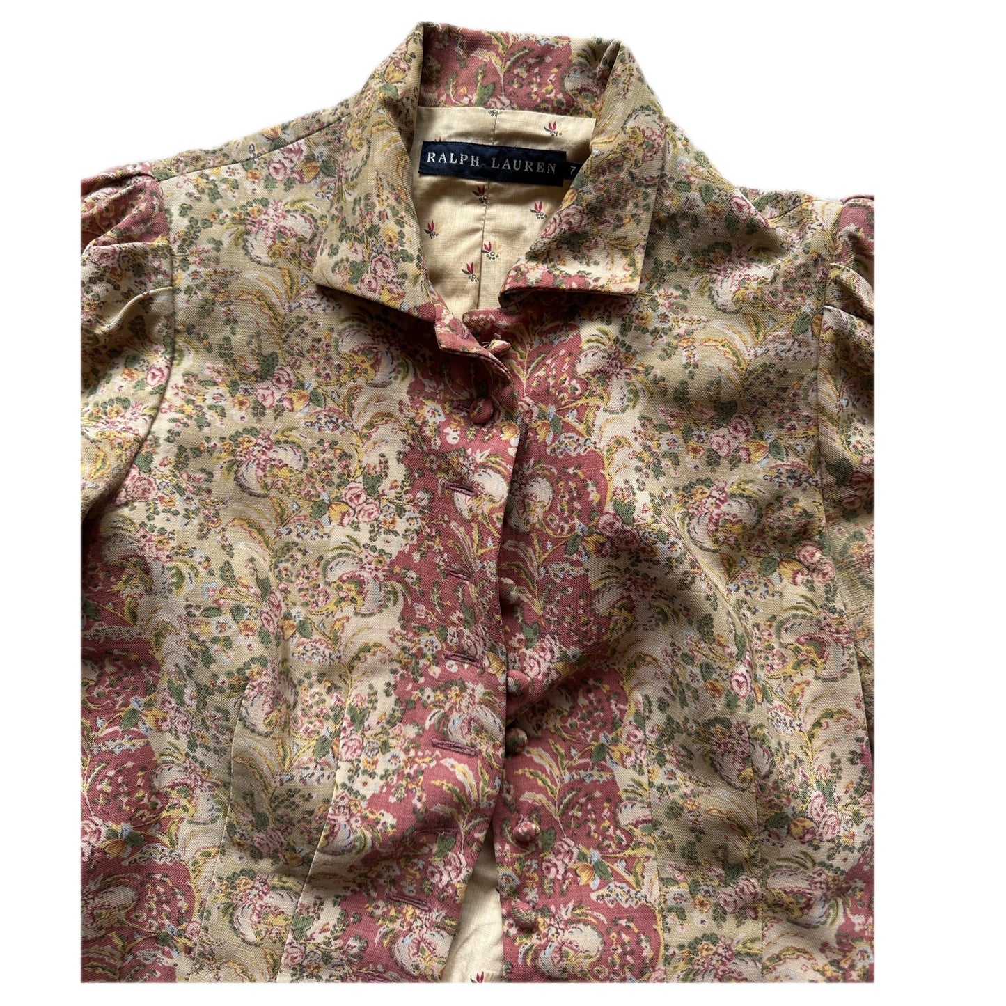 Ralph lauren Paisley Button Down Puff LS Blouse