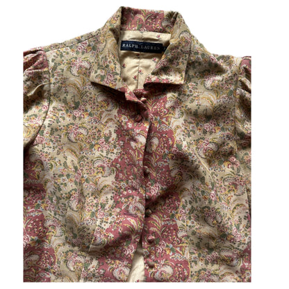 Ralph lauren Paisley Button Down Puff LS Blouse