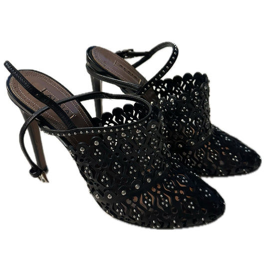 Alaia leather Laser Cut Studded Heels Sz 38