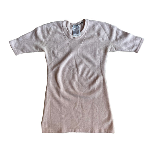 Chanel CC Logo Cashmere Knit Tee