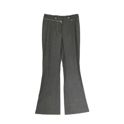 Celine Zipper Waist Bell Bottom Flare Pants
