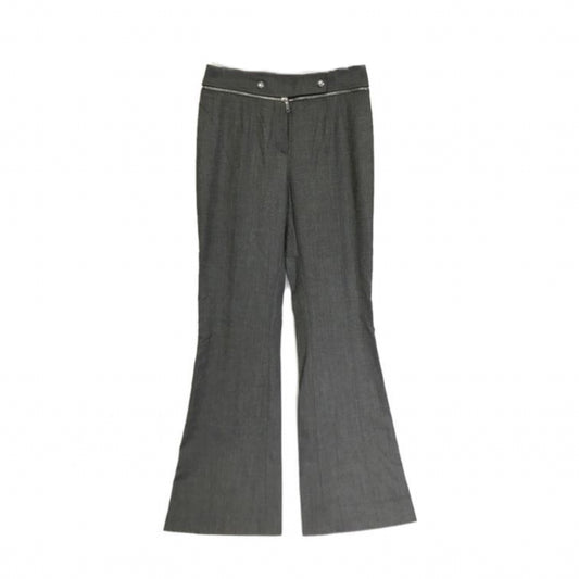 Celine Zipper Waist Bell Bottom Flare Pants