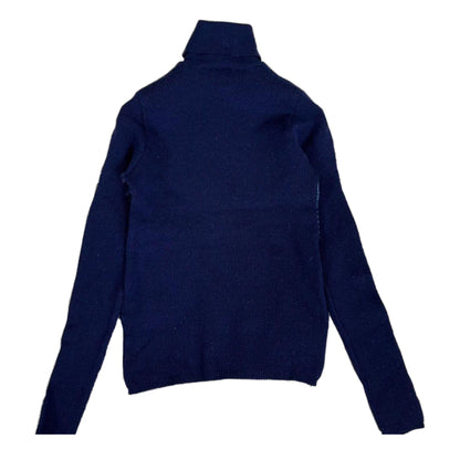 Dolce & Gabbana Jeans Brand Logo Turtleneck Knit LS Top