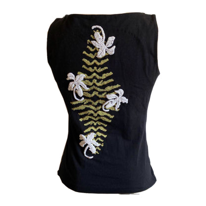 Fendi Floral Beaded Back Tank Top