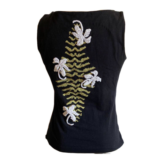 Fendi Floral Beaded Back Tank Top