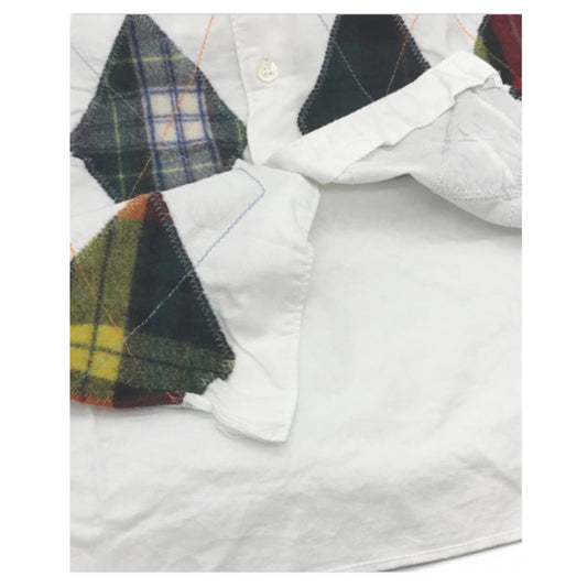 Comme Des Garcons Homme Argyle Diamond Embroidered Patch Shirt