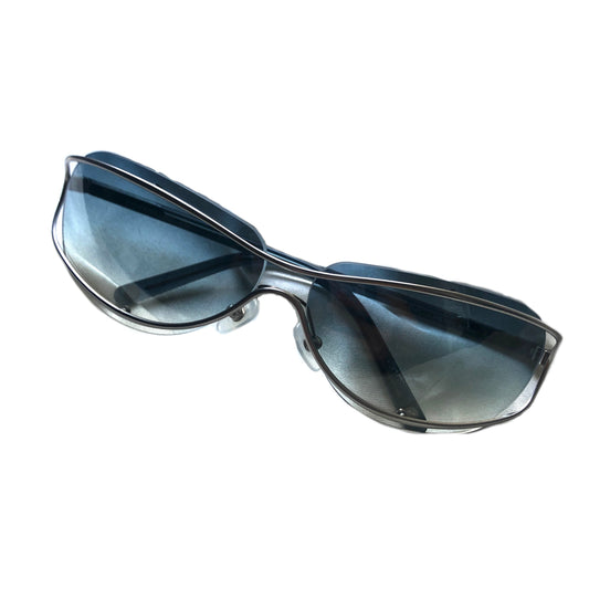 Chanel Blue Gradient Metal Frame Sunglasses