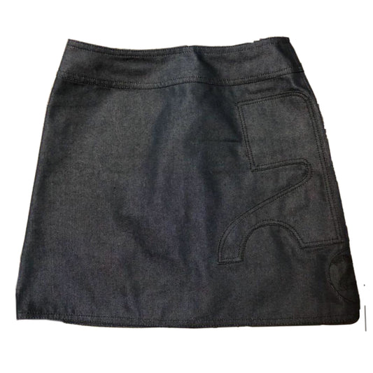 Courreges Denim Logo Embroidered Mini Skirt