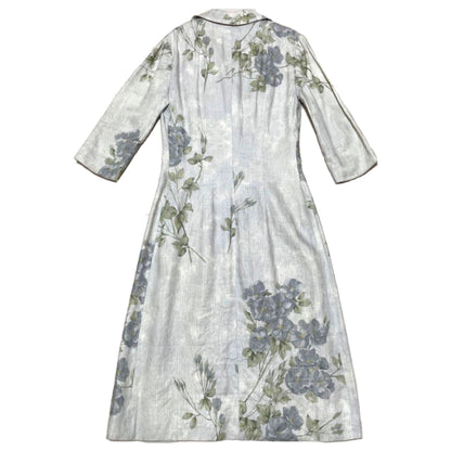 Dolce & Gabbana Floral Silk Linen Summer Coat