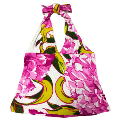 Dolce Gabbana Terry Towel Floral Halterneck