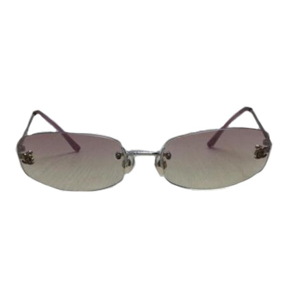 Chanel Pink Gradient Rimless CC Logo Sunglasses
