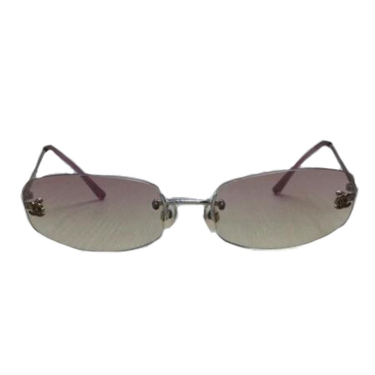Chanel Pink Gradient Rimless CC Logo Sunglasses