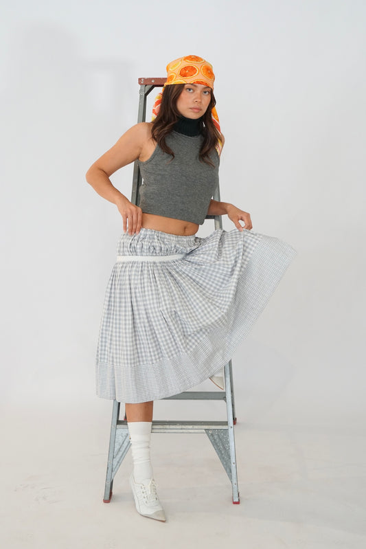 Tricot Comme des garçons checkered drop waist skirt