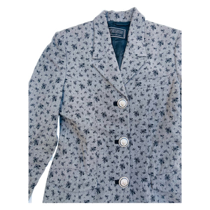 Versace Floral Medusa Button Blazer