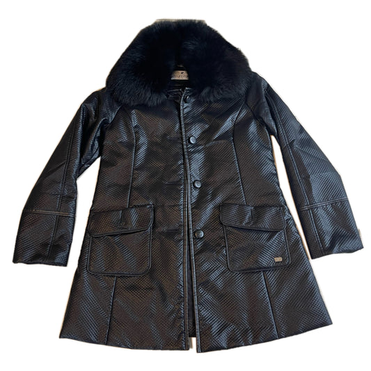 Courreges Fur Collar Quilted Coat