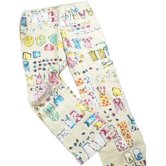 Moschino Cheap And Chic Fashion Graphic Print Pin Trousers