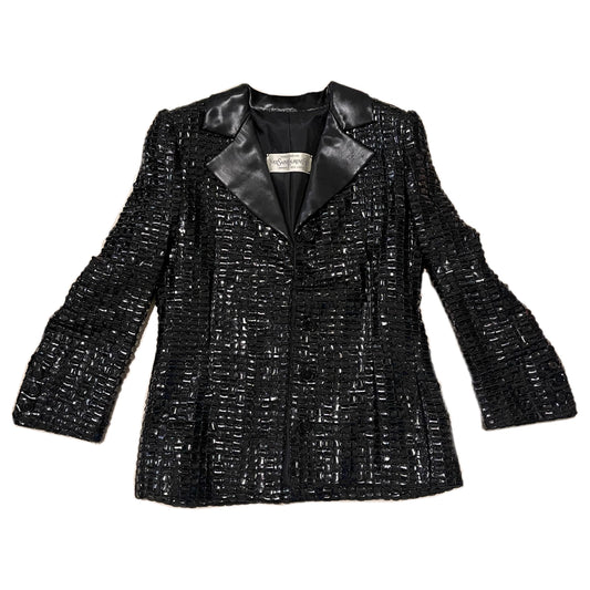 Yves Saint Laurent Glitter Woven Leather Blazer