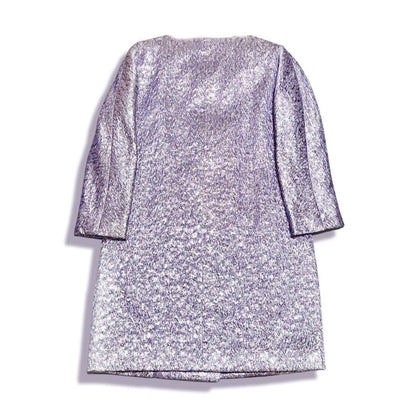 Balenciaga Metallic Button Dress Coat