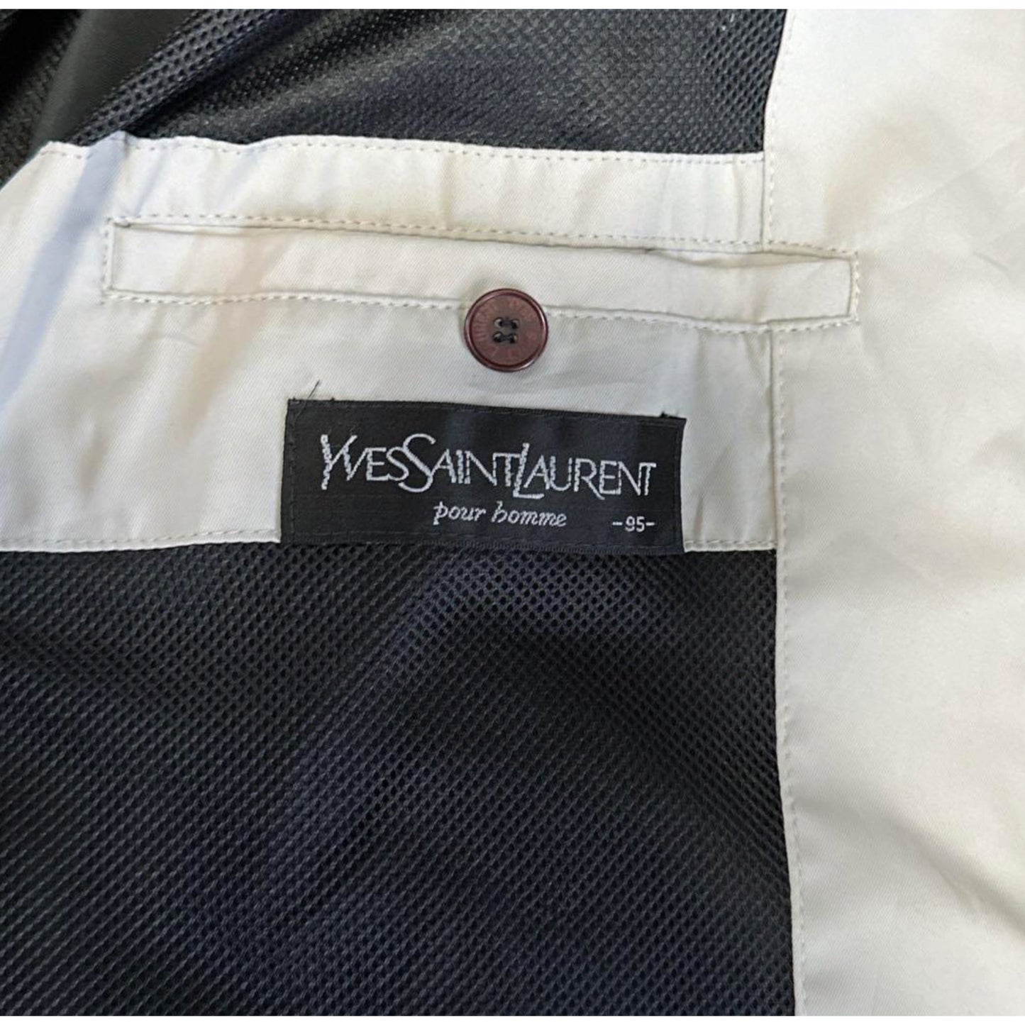 Yves Saint Laurent Homme Anorak Logo Navy Jacket