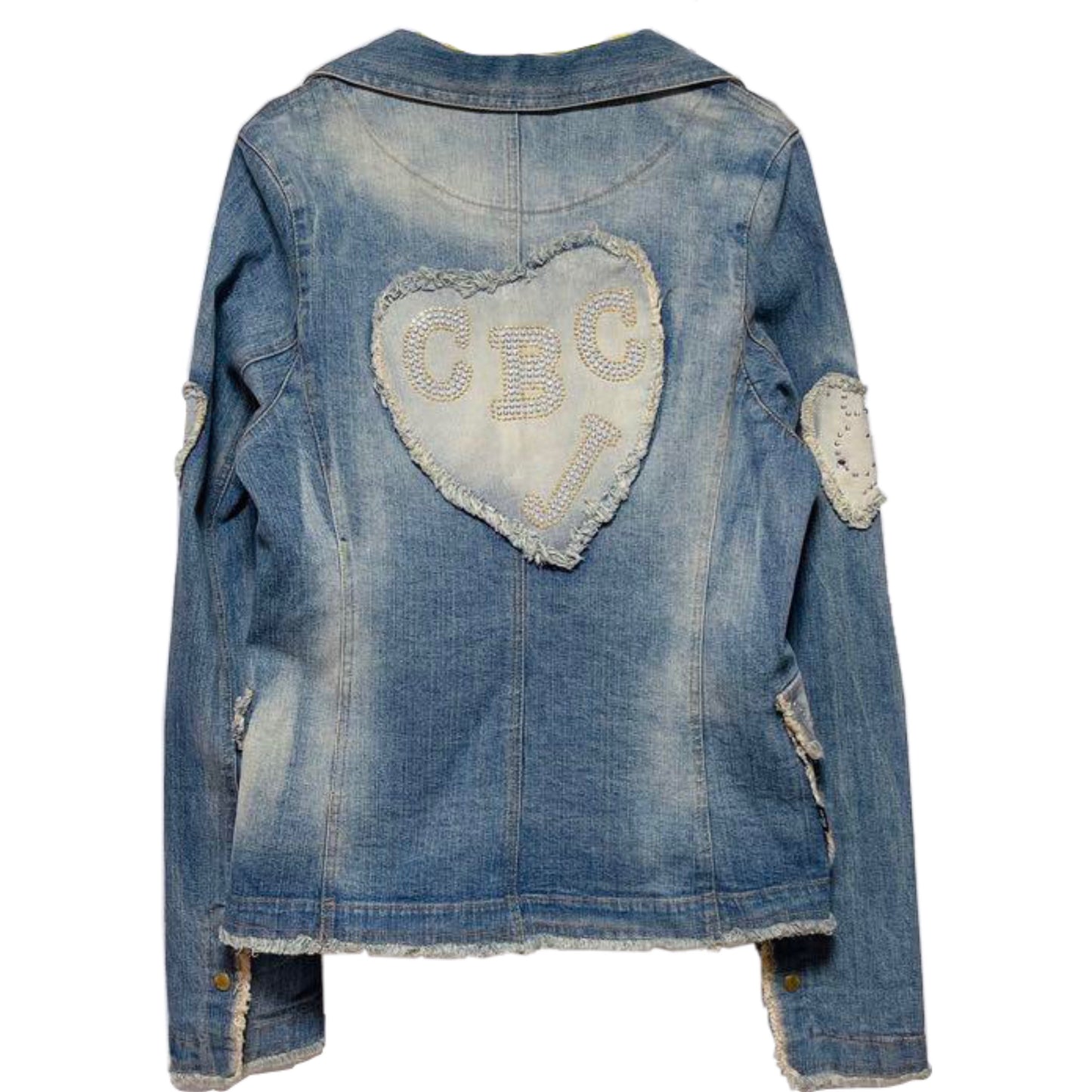 Dolce & Gabbana Denim Rhinestone Patchwork Blazer