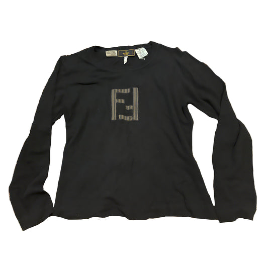 Fendi Black Long Sleeve W/ FF Logo