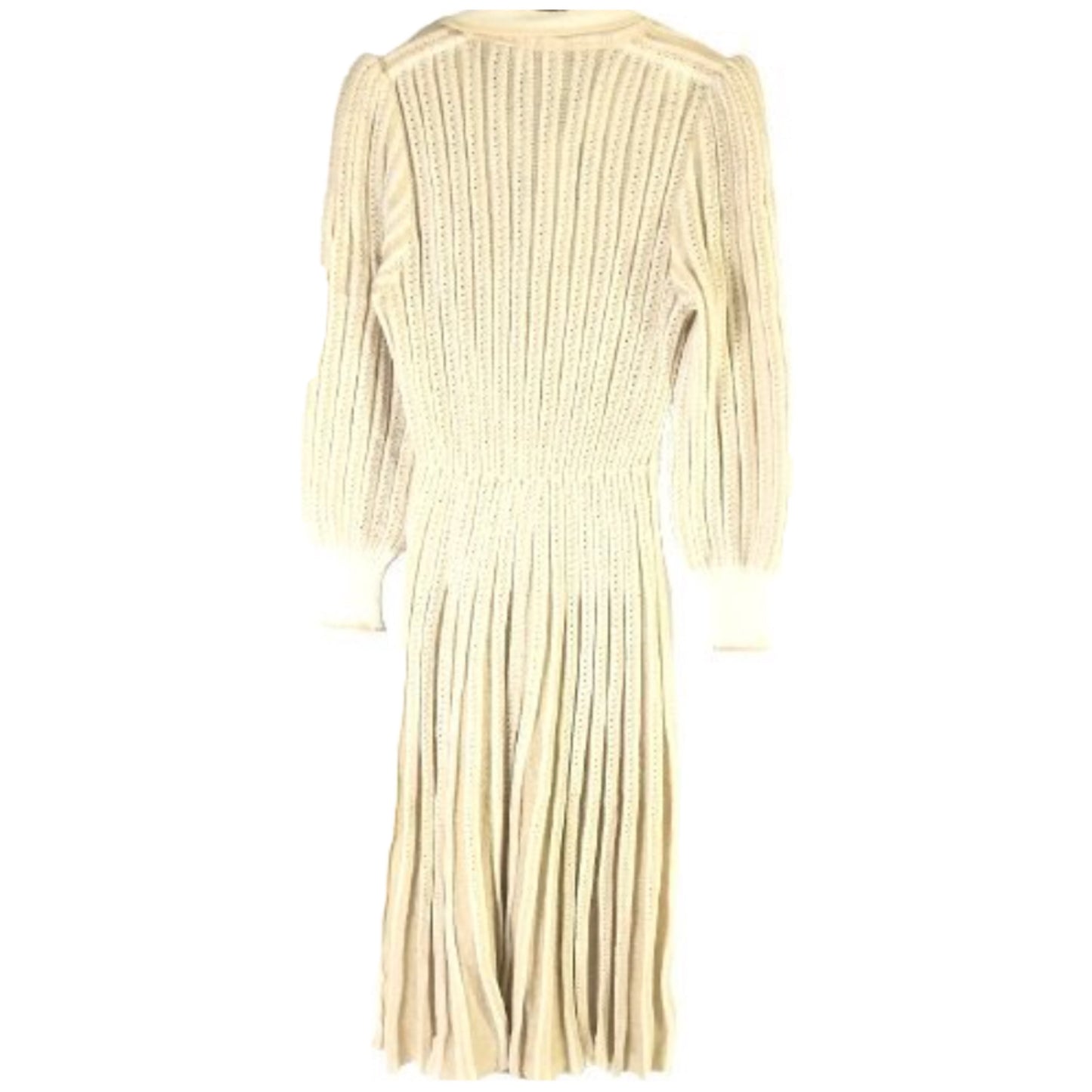 Nina Ricci Knit Wool Blend LS Keyhole Dress