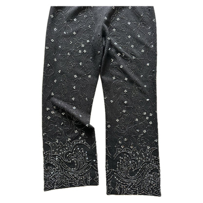 Dolce & Gabbana Sequin Hand Beaded Capri Wool Pants