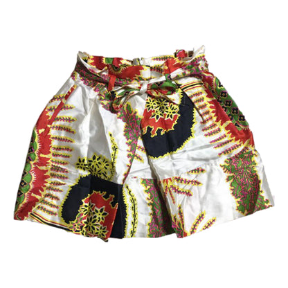 Roberto Cavalli Floral Silk Paperbag Skirt