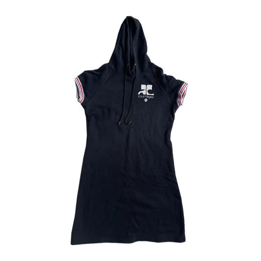 Courreges Short Sleeve Hoodie Mini Sports Dress