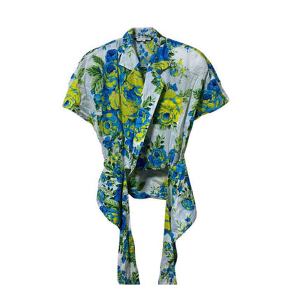Christian Dior Sports Floral SS Wrap Blouse