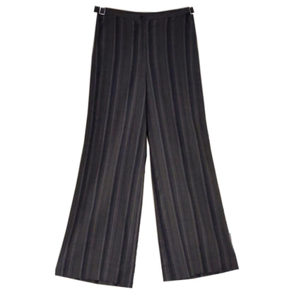 Kenzo Jungle Multi Size Stripe Buckle High Waist Wide Leg Pants