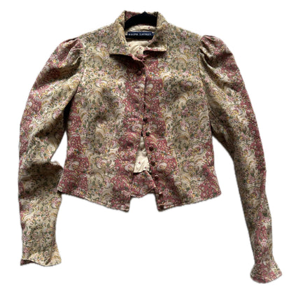 Ralph lauren Paisley Button Down Puff LS Blouse